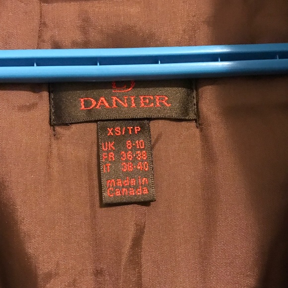 Vintage Danier Leather Jacket, zip lining, size XS. - Picture 4 of 4